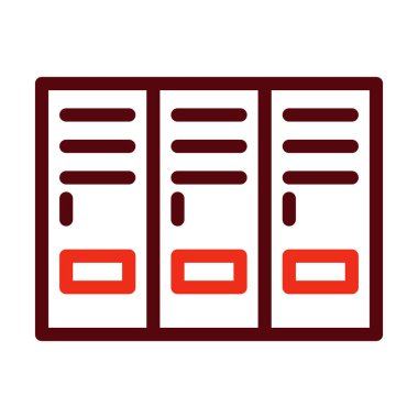 Kişisel ve ticari kullanım için Dolaplar Vektör Kalın Çizgisi İki Renk Simgesi