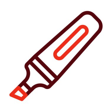 Kişisel ve ticari kullanım için Vurgulayıcı Kalın Çizgi İki Renk Simgesi