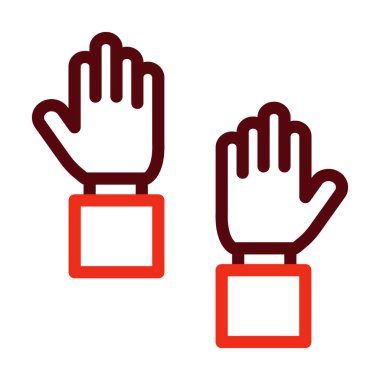 Kişisel ve ticari kullanım için El Seçici Kalın Çizgisi İki Renk Simgeleri