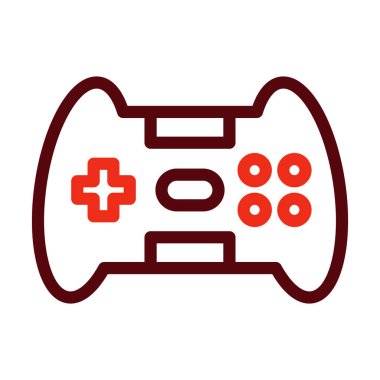 Kişisel ve ticari kullanım için Oyun Vektörü Kalın Çizgi İki Renk Simgeleri