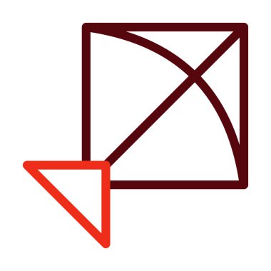 Kite Vector Kalın Çizgisi Kişisel ve Ticari Kullanım İçin İki Renk Simgesi