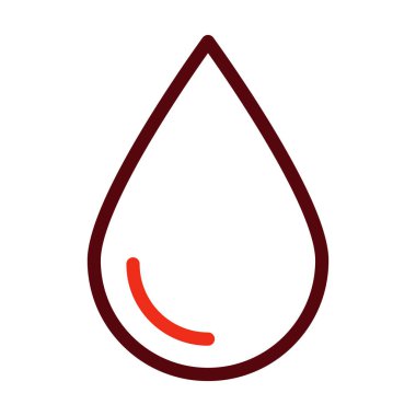 Su Vektörü Kalın Çizgisi Kişisel ve Ticari Kullanım İçin İki Renk Simgesi