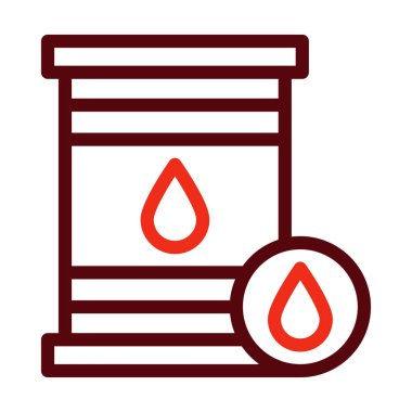 Kişisel ve ticari kullanım için Yağ Vektörü Kalın Çizgisi İki Renk Simgesi