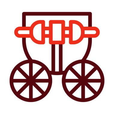 Kişisel ve ticari kullanım için Taşıma Vektörü Kalın Çizgisi İki Renk Simgesi