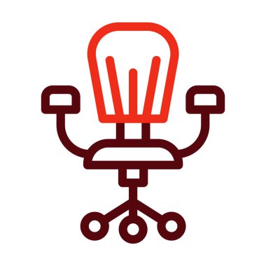 Koltuk Yöneticisi Kalın Çizgi Kişisel ve Ticari Kullanım İçin İki Renk Simgesi