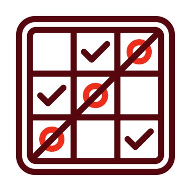 Kişisel ve ticari kullanım için Tic Tac Başparmak Kalın Çizgisi İki Renk Simgesi