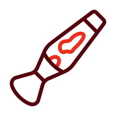 Lav lambası Kalın Çizgi İki Renk Simgesi Kişisel ve Ticari Kullanım İçin