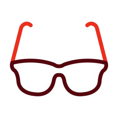 Kişisel ve ticari kullanım için Gözlük Vektör Kalın Çizgisi İki Renk Simgesi