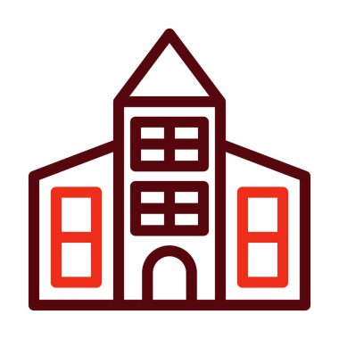 Kişisel ve ticari kullanım için Vektör Kalın Çizgisi İki Renk Simgesi İnşa ediliyor