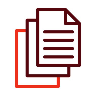 Kişisel ve Ticari Kullanım İçin Dosya Vektör Kalın Çizgisi İki Renk Simgesi