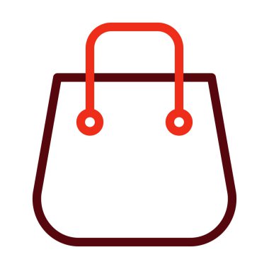 Kişisel ve ticari kullanım için Çanta Vektör Kalın Çizgisi İki Renk Simgesi