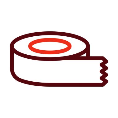 Kişisel ve ticari kullanım için bant Vektör Kalın Çizgisi İki Renk Simgesi