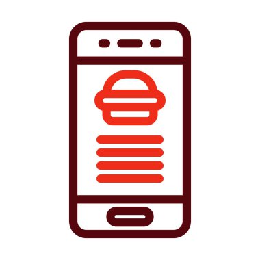 Kişisel ve ticari kullanım için Gıda Vektörü Kalın Çizgisi İki Renk Simgesi Siparişi