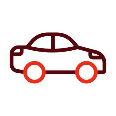 Kişisel ve ticari kullanım için Araba Vektörü Kalın Çizgisi İki Renk Simgesi