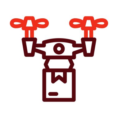 İnsansız Hava Aracı Taşıma Kalın Çizgisi Kişisel ve Ticari Kullanım İçin İki Renk Simgesi