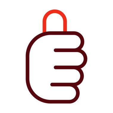 Kişisel ve Ticari Kullanım İçin El Hareketi Vektörü Kalın Çizgisi İki Renk Simgesi