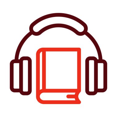 Kişisel ve ticari kullanım için Ses Defteri Vektör Kalın Satırı İki Renk Simgesi