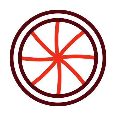 Türbin Vektör Kalın Çizgisi Kişisel ve Ticari Kullanım İçin İki Renk Simgesi