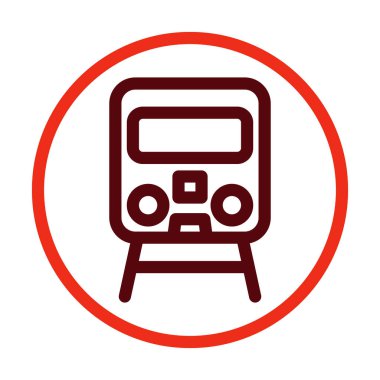 Kişisel ve ticari kullanım için İstasyon Vektör Kalın Çizgisi İki Renk Simgesi