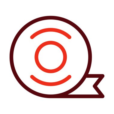 Kişisel ve ticari kullanım için bant Vektör Kalın Çizgisi İki Renk Simgesi