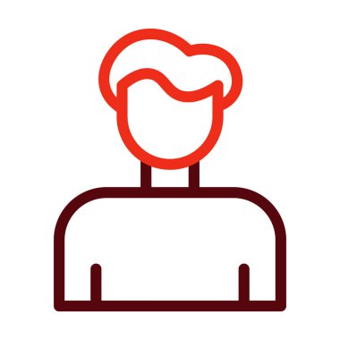 Kişisel ve ticari kullanım için Avatar Vektör Kalın Çizgisi İki Renk Simgesi