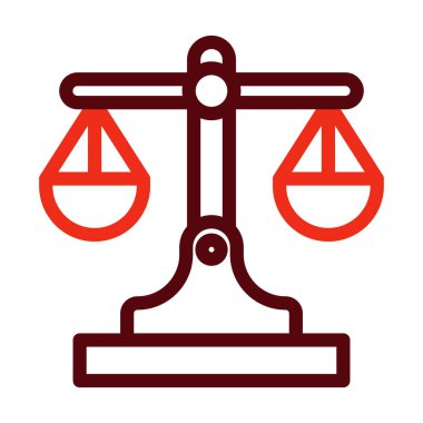 Kişisel ve ticari kullanım için Vektör Kalın Çizgisi İki Renk Simgesini Ölçeklendirir