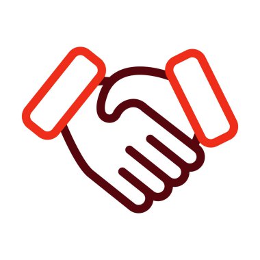 Kişisel ve Ticari Kullanım İçin Ortak Vektör Kalın Çizgisi İki Renk Simgesi