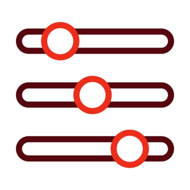 Kişisel ve Ticari Kullanım İçin Seçenekler Kalın Çizgi İki Renk Simgesi