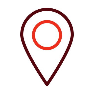 Kişisel ve ticari kullanım için İşaretleyici Kalın Çizgisi İki Renk Simgesi