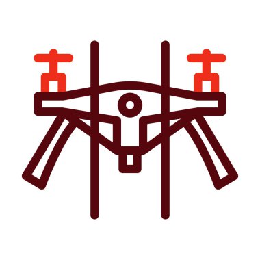 Kişisel ve Ticari Kullanım İçin Kaza Vektörü Kalın Çizgisi İki Renk Simgesi