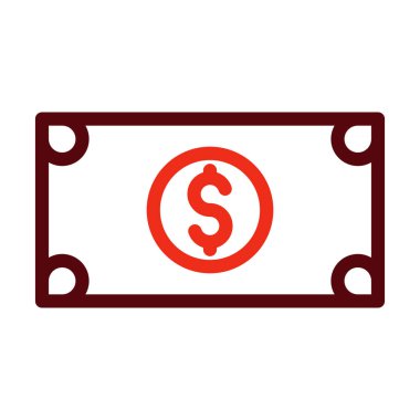 Kişisel ve ticari kullanım için Ödeme Vektörü Kalın Çizgisi İki Renk Simgesi