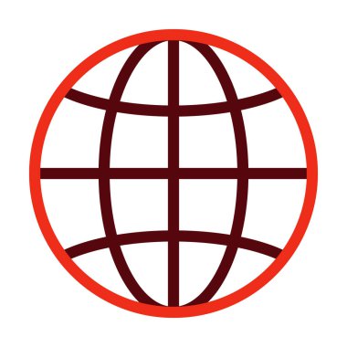 Kişisel ve Ticari Kullanım İçin Tarayıcı Vektör Kalın Çizgisi İki Renk Simgesi
