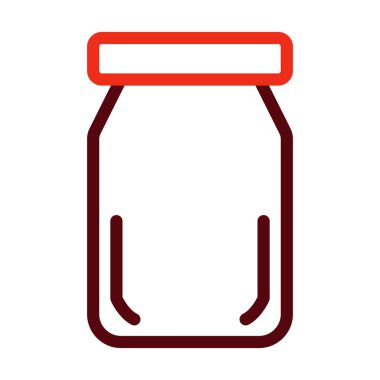 Kişisel ve ticari kullanım için Jar Vektör Kalın Çizgisi İki Renk Simgesi