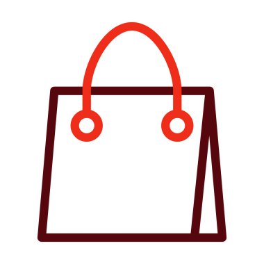 Alışveriş Vektörü Kalın Çizgisi Kişisel ve Ticari Kullanım İçin İki Renk Simgesi