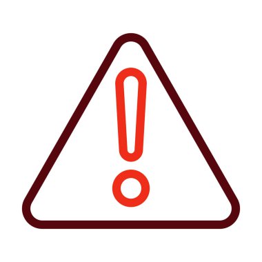 Kişisel ve Ticari Kullanım için Vektör Kalın Çizgisi İki Renk Simgelerini Uyarı