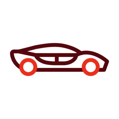 Kişisel ve ticari kullanım için Araba Vektörü Kalın Çizgisi İki Renk Simgesi