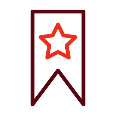 Kişisel ve Ticari Kullanım İçin Favori Vektör Kalın Çizgi İki Renk Simgeleri