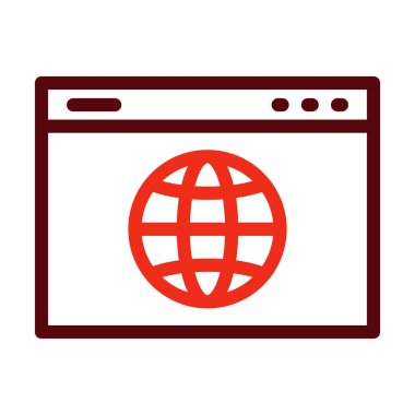 Kişisel ve ticari kullanım için Web Vektör Kalın Çizgisi İki Renk Simgesi