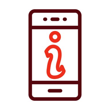 Kişisel ve ticari kullanım için Bilgi Vektörü Kalın Çizgi İki Renk Simgesi