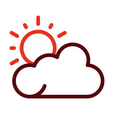 Kişisel ve ticari kullanım için Hava Vektörü Kalın Çizgisi İki Renk Simgesi