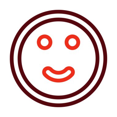 Kişisel ve ticari kullanım için Mutlu Vektör Kalın Çizgisi İki Renk Simgesi