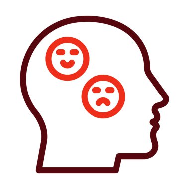 Bipolar Vektör Kalın Çizgisi Kişisel ve Ticari Kullanım İçin İki Renk Simgesi