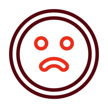 Kişisel ve Ticari Kullanım İçin Depresyon Vektörü Kalın Çizgisi İki Renk Simgesi