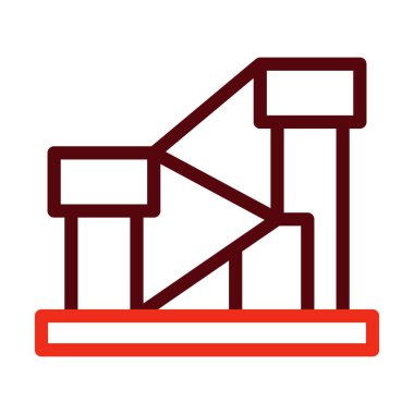 Hayvan Bahçesi Vektör Kalın Çizgisi Kişisel ve Ticari Kullanım İçin İki Renk Simgesi