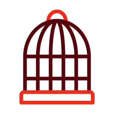 Kişisel ve ticari kullanım için Kafes Vektörü Kalın Çizgisi İki Renk Simgesi