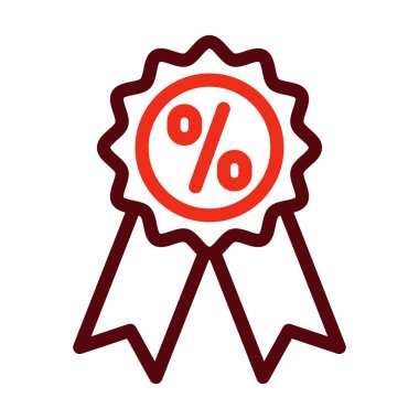 Kişisel ve Ticari Kullanım İçin Satışlar Kalın Satır İki Renk Simgesi