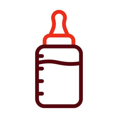 Bebek Ürünleri Vektör Kalın Çizgi Kişisel ve Ticari Kullanım İçin İki Renk Simgesi