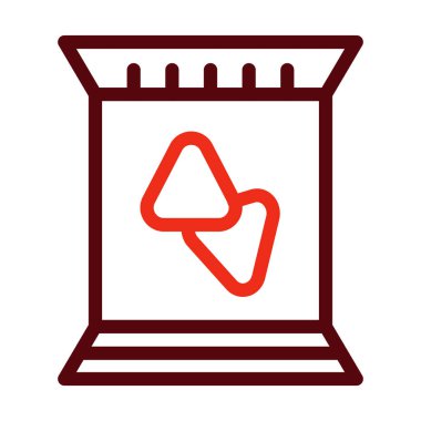 Kişisel ve ticari kullanım için Atıştırma Vektörü Kalın Çizgisi İki Renk Simgesi