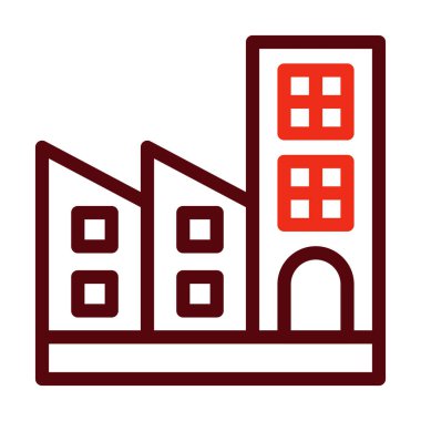 Kişisel ve ticari kullanım için Kafe Vektör Kalın Çizgisi İki Renk Simgesi