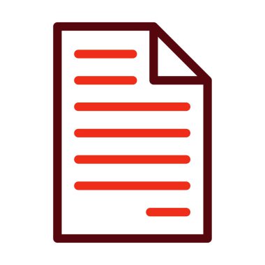 Kişisel ve ticari kullanım için Notlar Vektör Kalın Çizgisi İki Renk Simgesi